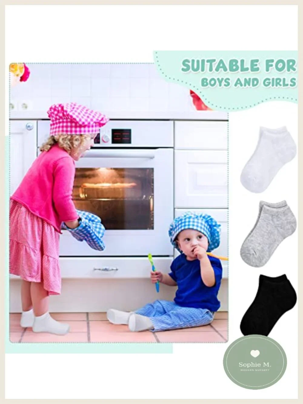 200 Pairs Toddler Low Cut Ankle Socks Cotton Blend 2-4Y Bulk